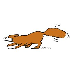 vos sluipen jagen tekening illustratie eenvoudig