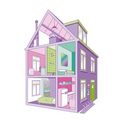 huur woning huis kamers onzelfstandig illustratie