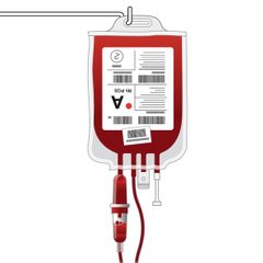 bloed transfusie zak illustratie