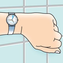 katheter wachte hand horloge illustratie